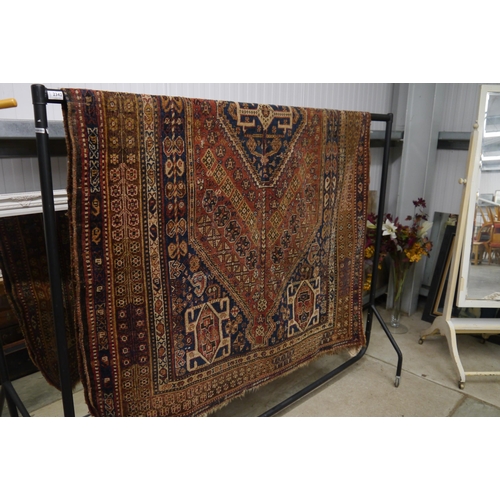 2342 - A hand woven rug Said Ahmed, Bazara and Bros ,Aden-Camp label 250 x 150cm