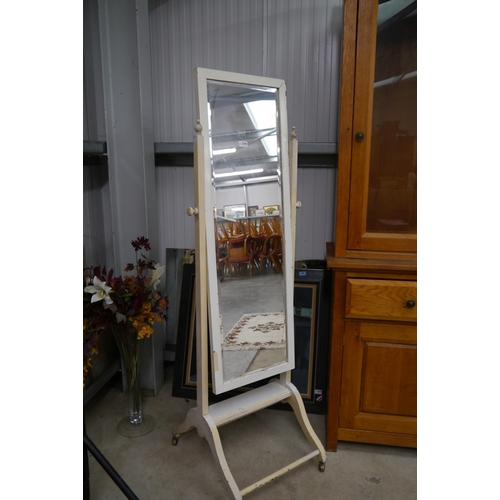 2343 - A painted Edwardian Cheval mirror