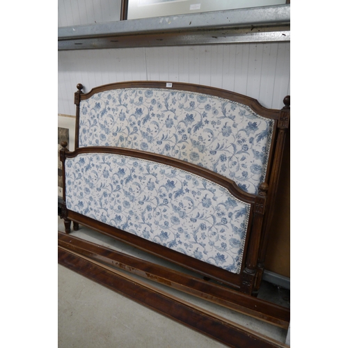 2367 - A Victorian French oak double bed, 147cm wide