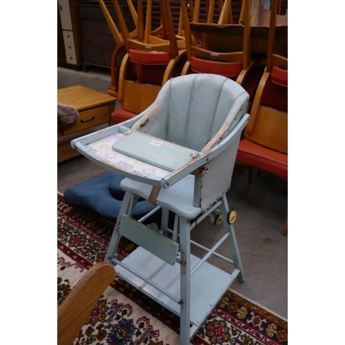 2371 - A child's painted metamorphic high chair   (D)