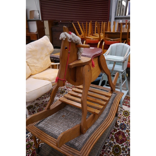 2372 - A shed made wooden rocking horse