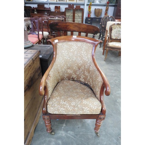 2187 - A William IV mahogany armchair