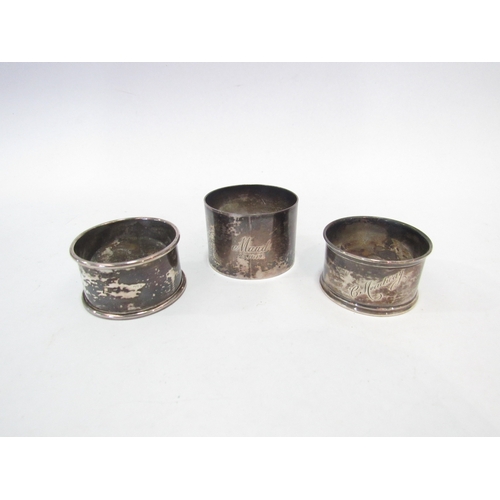 1360 - Three silver napkin rings