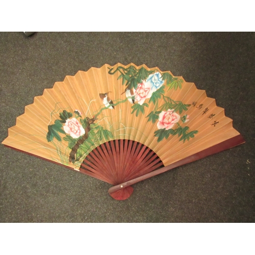 1511 - A collection of fans and parasols including bamboo and rice paper examples (6)