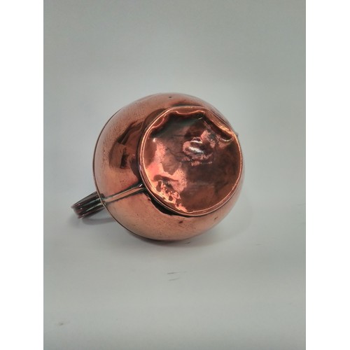 1371 - A Victorian copper Channel Islands lidded milk pot