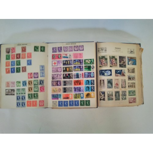 1389 - Four stamp albums with World contents including India, Great Britain, France, etc   (E) £20-30