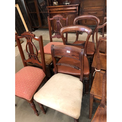 2182 - Three 19th Century mahogany dining chairs   (E) £10-15