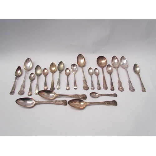 1429 - A box containing plated flatware, forks, spoons, teaspoons and ivorine handled