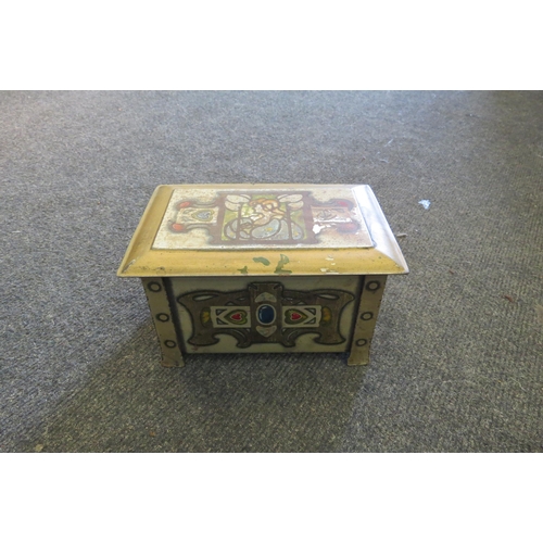 1484 - A quantity of boxes including Peek Frean & Co. Ltd. Art Nouveau tin, tea caddy and lacquered trinket... 