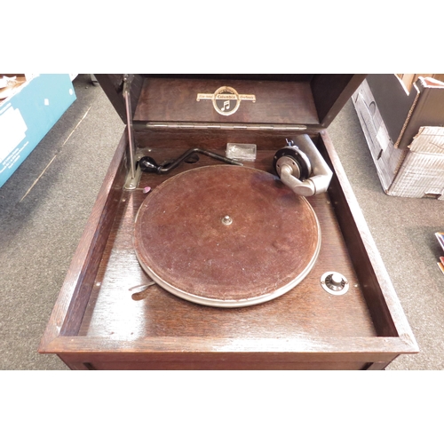 1544 - Two boxes of records and a Columbia gramophone