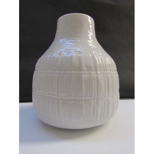 9130 - A Rosenthal ‘Studio-Linie’ gloss white porcelain vase with relief form. Designed by Elsa Fischer-Tre... 