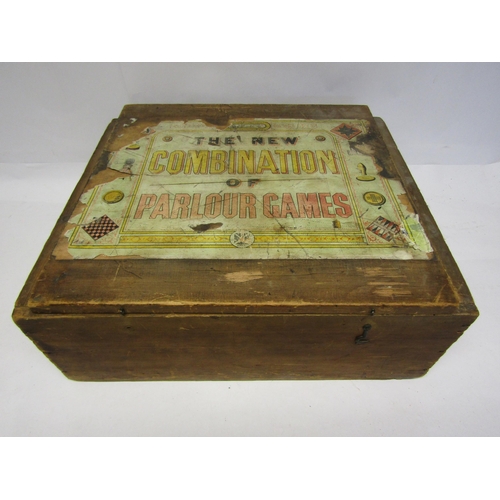 8336 - An early 20th Century F.H. Ayres 'The New Combination Of Parlour Games' games compendium, housed in ... 