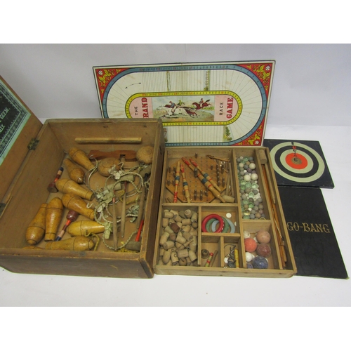 8336 - An early 20th Century F.H. Ayres 'The New Combination Of Parlour Games' games compendium, housed in ... 