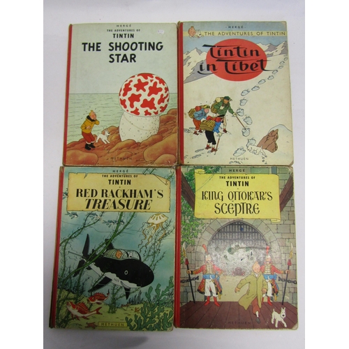 8332 - Four Herge 'The Adventures Of Tintin' books, all 1960s Methuen reprints, to include 'King Ottokar's ... 