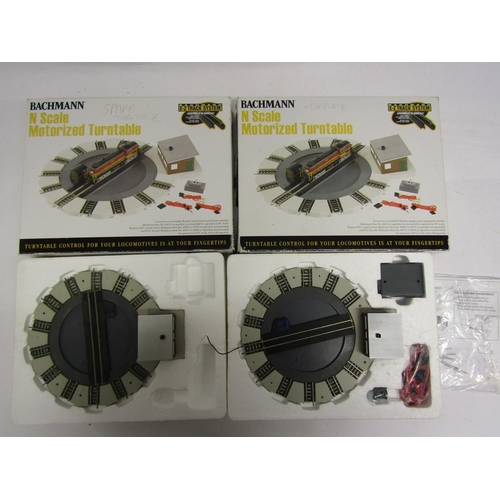 8509 - A boxed Bachmann N Scale Motorized Turntable, together with another incomplete example (2)