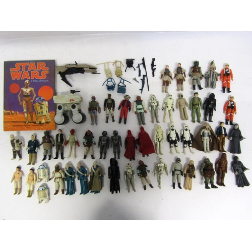 8089 - A collection of forty-eight loose and playworn vintage LFL / GMFGI Star Wars action figures to inclu... 