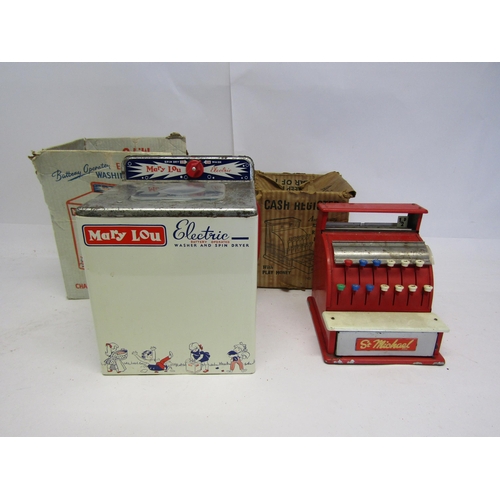 8348 - A boxed Chad Valley battery operated Mary Lou Electric Washing Machine and a St Michael Cash Registe... 