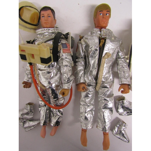 8249 - A vintage Palitoy Action Man Space Capsule (damaged), together with two vintage Action Man figures i... 