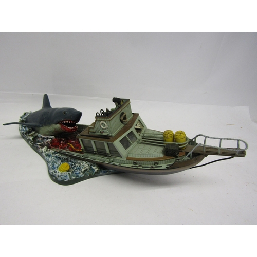 8005 - A boxed McFarlane Toys Jaws Deluxe Boxed Set model depicting great white shark attacking boat (box w... 