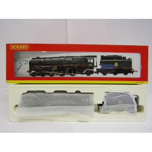 8579 - A boxed Hornby (China) 00 gauge Britannia Class 4-6-2 locomotive and tender, renamed/numbered to 700... 