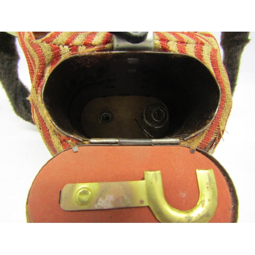 8333 - A Kuramochi (Japan) fabric covered tinplate battery operated clapping monkey with cymbals, 23cm tall... 