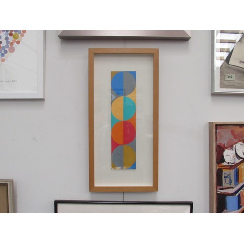 9422 - JAMIE ANDREWS (b.1963) 'Loop' 1987' Acrylic and link on card signed bottom left. Image size 36cm x 9... 