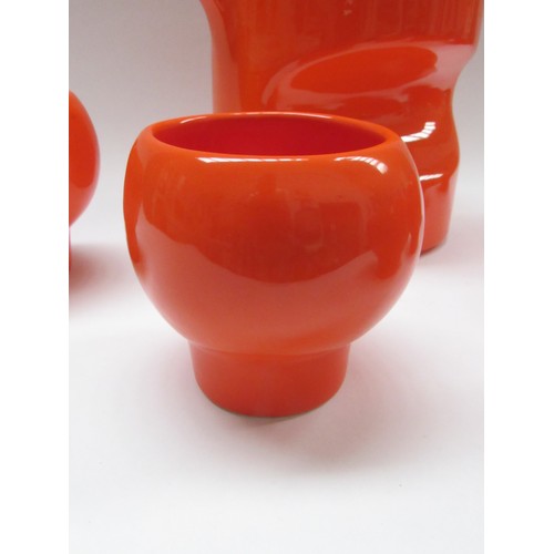 9090 - A 1970s ceramic orangeade set by Georges Lanteri comprising of a pitcher and five beakers. Tallest 1... 