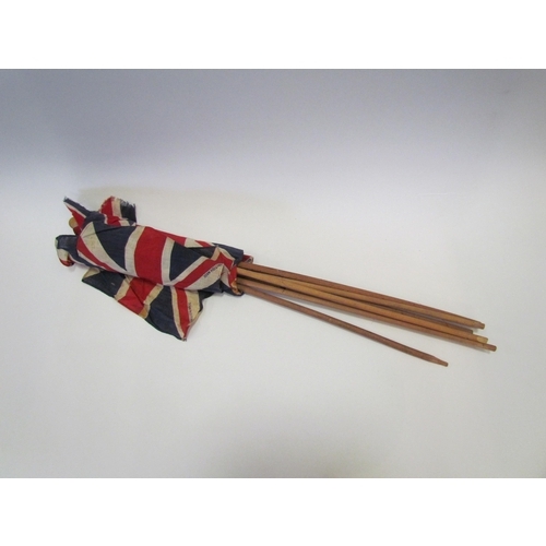 1211 - A quantity of vintage D-Day Union Flags on canes