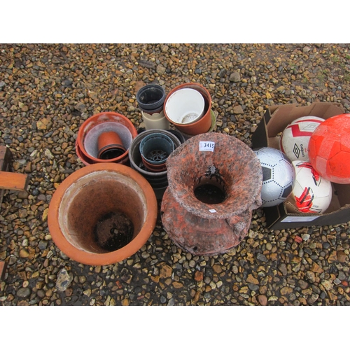 3415 - A quantity of mixed pots, etc