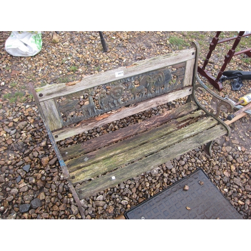 3417 - A cast ended child's garden bench