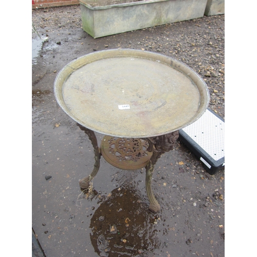 3447 - A cast base pub table   (R) £30