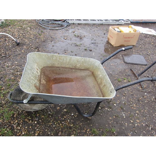 3454 - A galvanised wheelbarrow