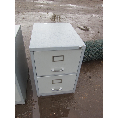 3515 - A metal two drawer filing cabinet