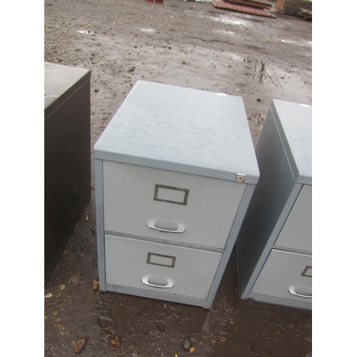 3516 - A metal two drawer filing cabinet