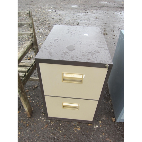 3517 - A metal two drawer filing cabinet