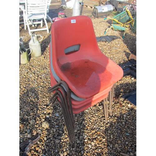 3401 - A quantity of stacking chairs    (E) £5-12