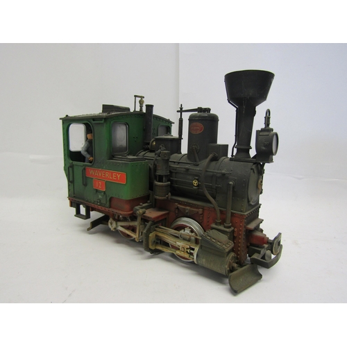 8590 - An LGB (Lehmann-Gross-Bahn) G Scale Krauss 0-4-0 tank locomotive 'Waverley' no.12, finished in green... 