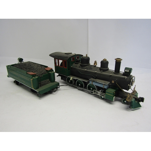 8588 - A Bachmann G Scale 4-6-6 locomotive and tender in green Atchison Topeka & Santa Fe livery