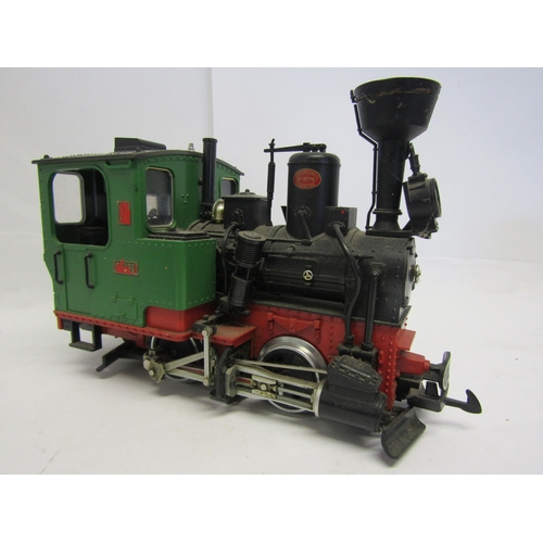 8587 - Three LGB (Lehmann-Gross-Bahn) 0-4-0 tank locomotives to include two Krauss examples in green, black... 