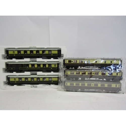 8568 - A set of three Hornby 00 gauge brown and cream Pullman coaches comprising 'Agatha', 'Sheila' and 'Ca... 