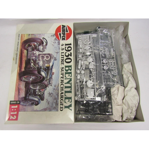 8406 - Two Airfix 1:12 scale motor car plastic model kits to include 20440-8 1930 Bentley 4 1/2 litre Super... 