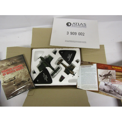 8440 - Four boxed or part boxed Atlas Editions diecast model military aircraft to include #'s 3909005, 3909... 