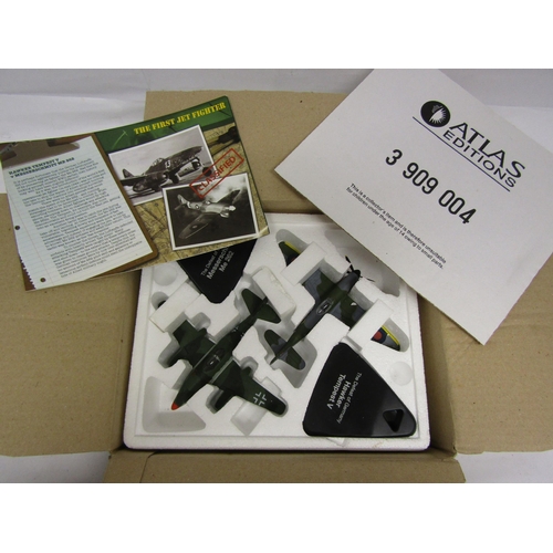 8440 - Four boxed or part boxed Atlas Editions diecast model military aircraft to include #'s 3909005, 3909... 