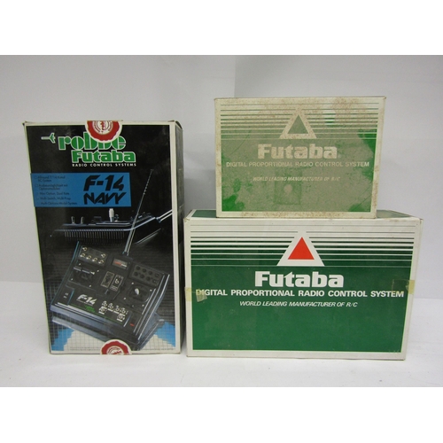 8407 - Three boxed Futaba radio control systems to include F-14 Navy, FP-6NL Challenger and FP-2VR Attack-S... 