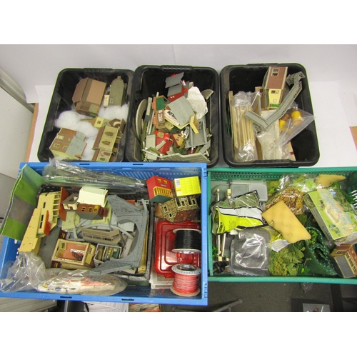 8459 - A large collection of 00 gauge model railway accessories, scenic items, modelling materials etc