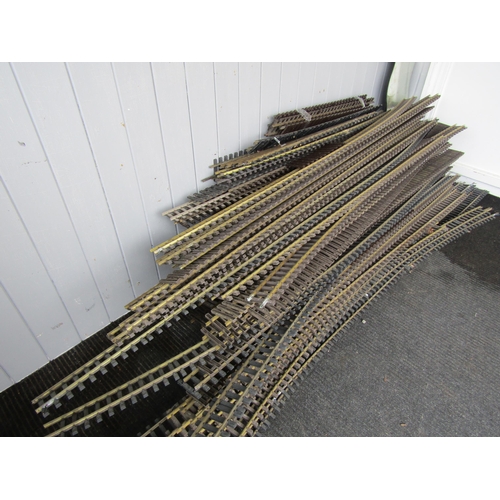 8485 - A large collection of loose G scale model railway track, mostly LGB