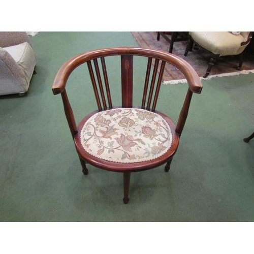 4069 - An Edwardian inlaid mahogany corner chair