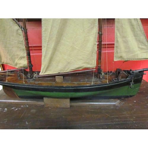 4130 - A model of a tall fishing vessel on stand, 95cm tall x 115cm long including stand    (R) £80