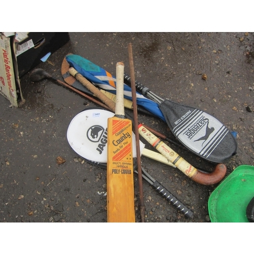 3497 - Tennis racquets, hockey sticks, cricket bat, etc    (D)