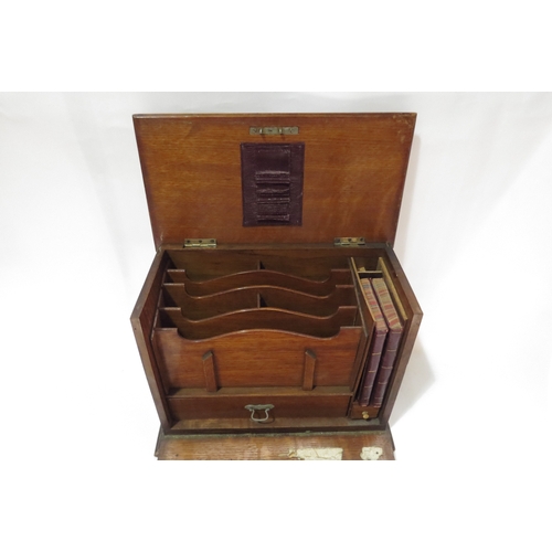 4217 - A 19th Century oak stationery box